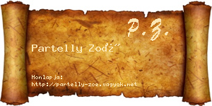 Partelly Zoé névjegykártya